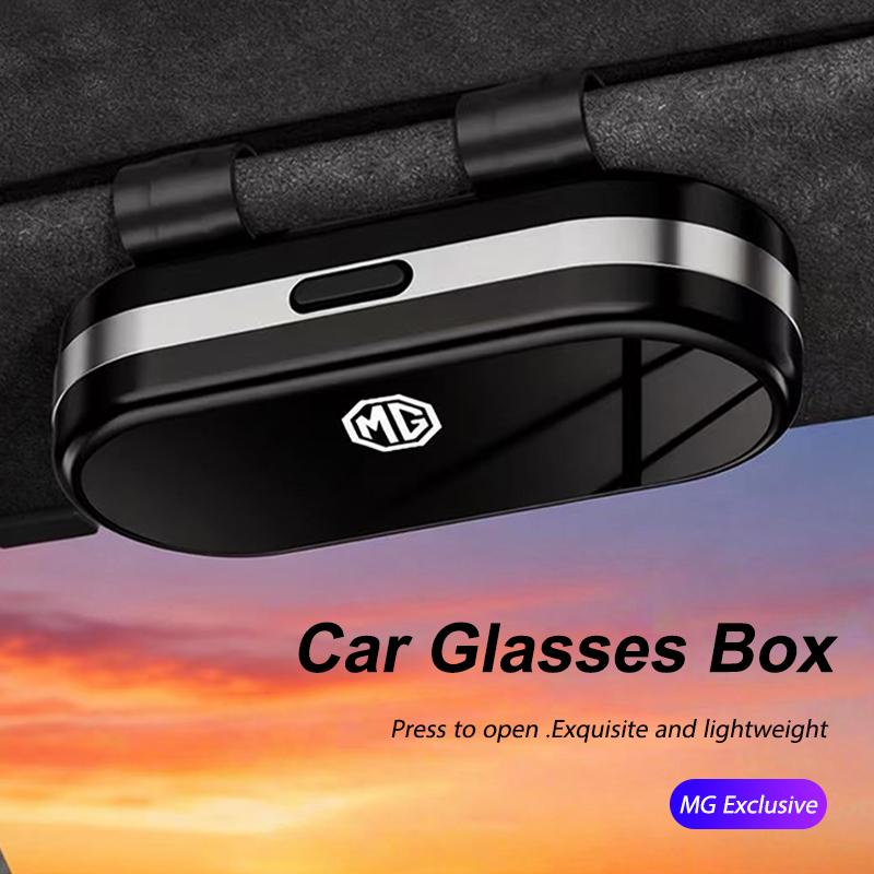 Car Visor Glasses Box Sunglasses Holder Auto Organizer For MG ZS MG4 MG5 MG7 MG3 MG6 HS Cyberster Hector Gloster ZX GS ES5 ZST wue1