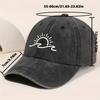 Sunrise White Printed Baseball Cap for Men and Women Fashionable Retro Outdoor Hat Versatile Peaked Cap