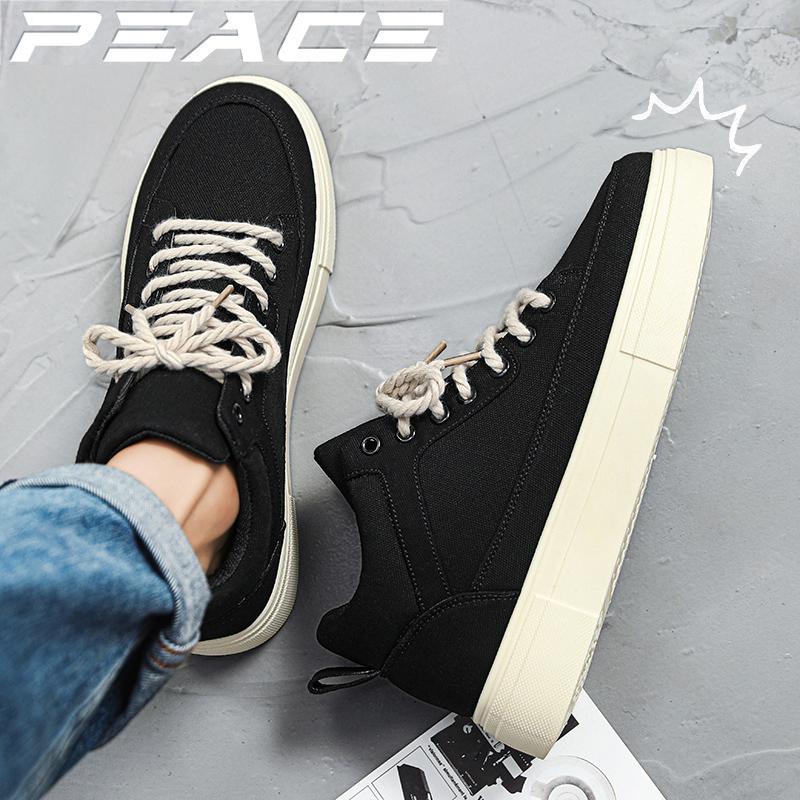 

Skateboard Sports and Leisure Ventilate Outdoor Loafers Fabric Soft and Comfortable Shoes for Men Wear-resistant Non-Slip New 44 чёрный