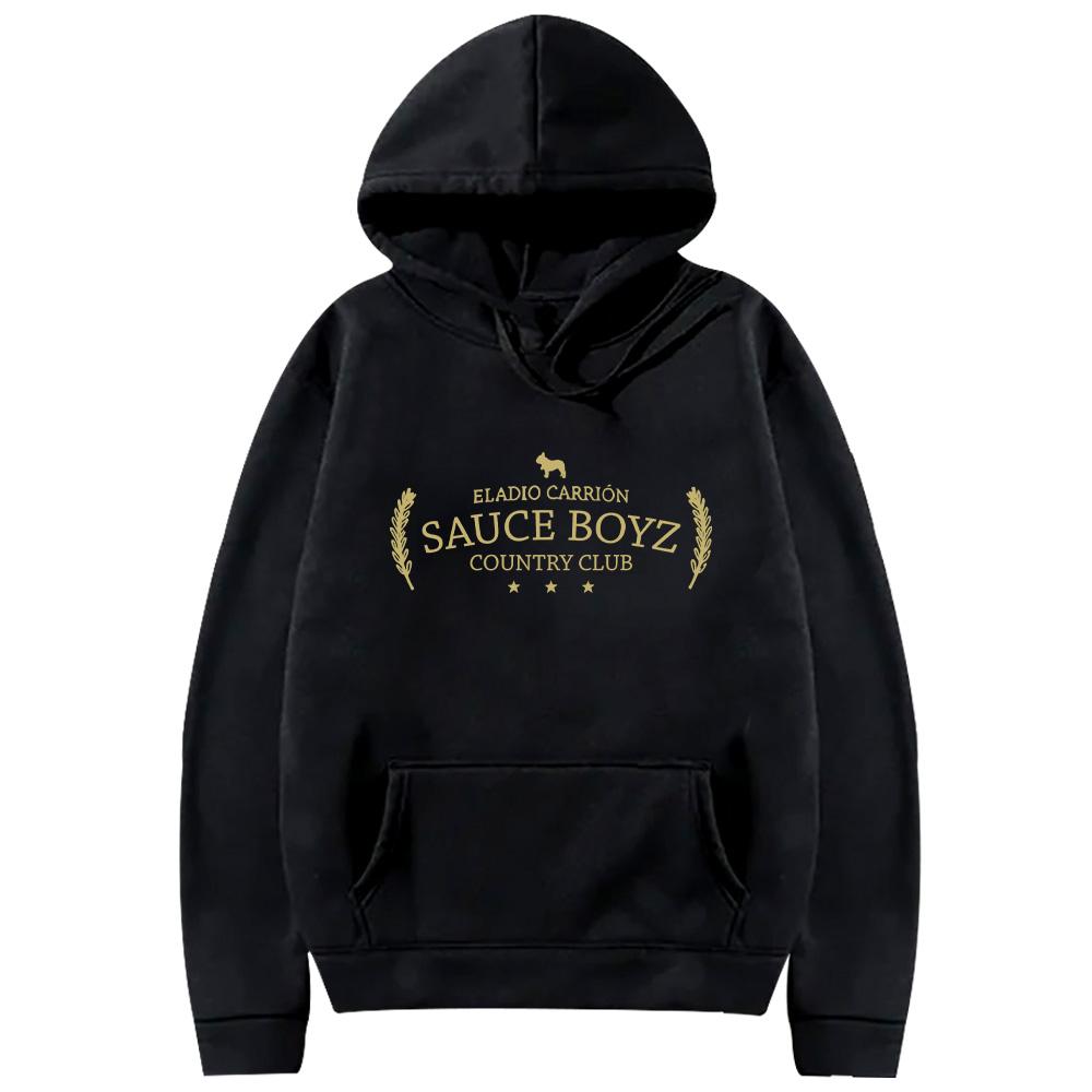 

Eladio Carrion Country Club Hoodie Eladio Carrión Merch Sweatshirts Harajuku Women Men High Street Oversized Pullover Casual Y2K XS чёрный