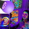 UV Purple Light Bulb 9.5W for Halloween Haunted House, 395nm Fluorescent, Wide Voltage.