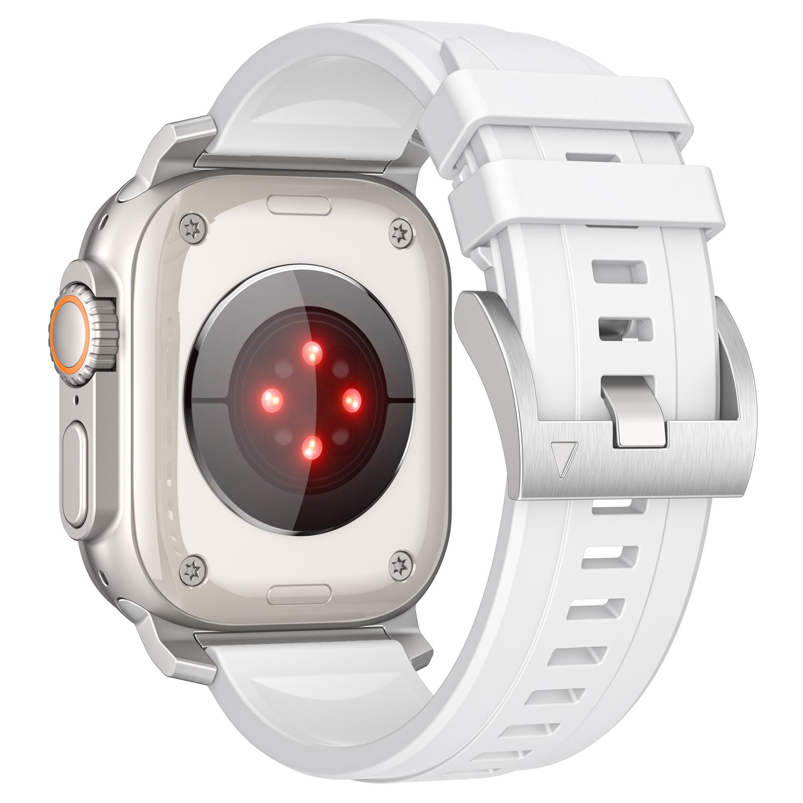 

Silicone Strap for Apple Watch Series 10 46mm/Ultra 2 Ultra 49mm/Series 9 8 7 45mm/SE (2023) SE (2022) SE 6 5 4 44mm/3 2 1 42mm B