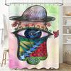 Colorful Printed Shower Curtain With Eye Design For Bathroom Decor Waterproof Fabric Home Decor Item 48X72In/120Cmx183Cm (Green)