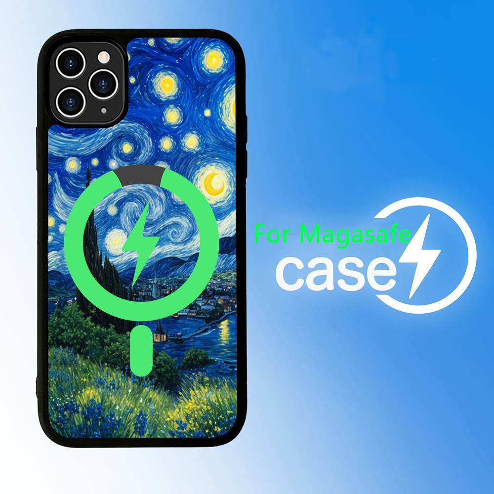 

Art Vincent Van Gogh For Magsafe Magnetic Phone Case for iPhone 17 16 15 14 13 12 11 Plus Pro Max PC+TPU Cover iPhone 16pro max