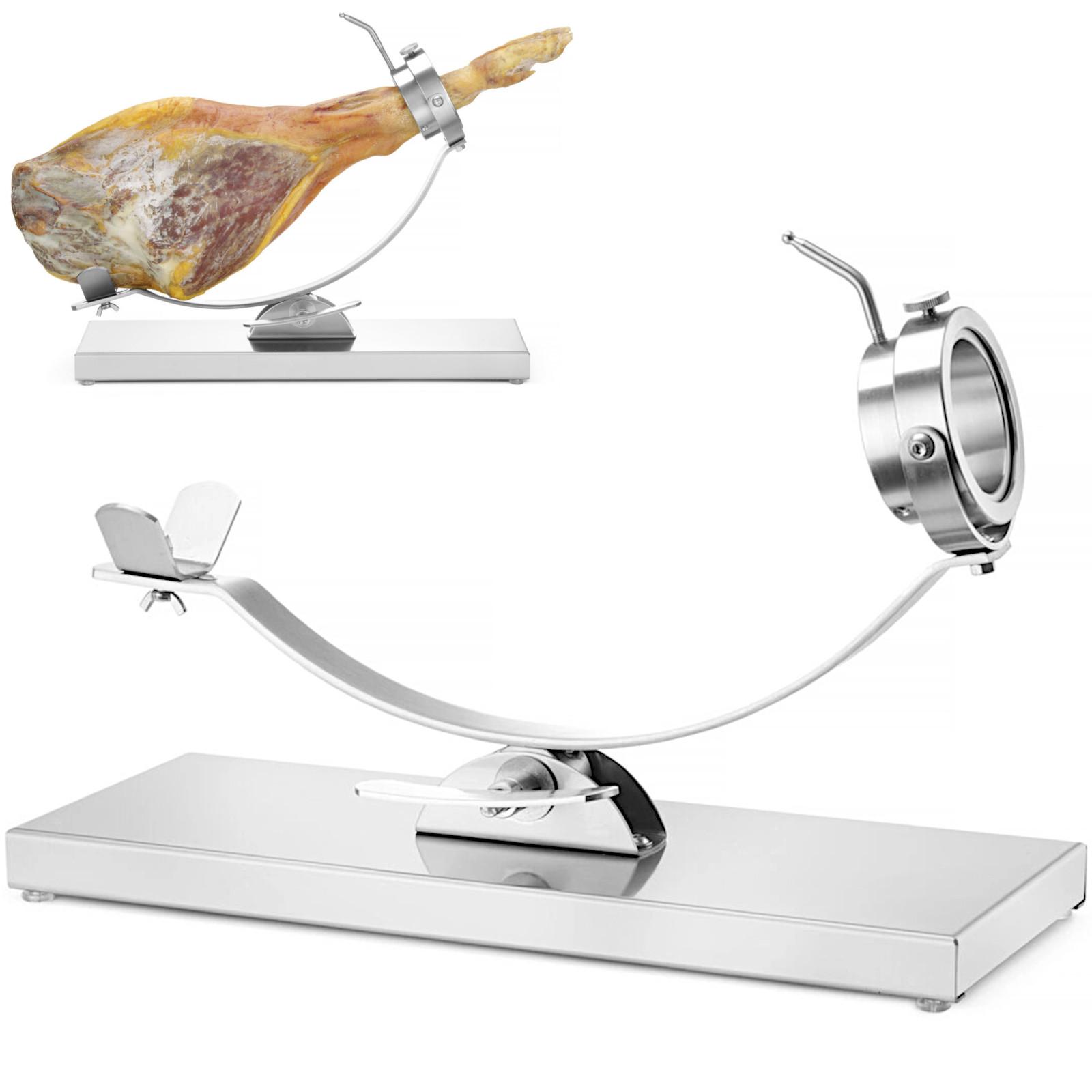 Supporto per jamon serrano, acciaio, 595 x 215 x 300 mm