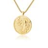 Queen Elizabeth Gold Coin Necklace, Titanium Plated 18K Gold, Ins Women's Collarbone Chain, Creative Gold Coin Accessories