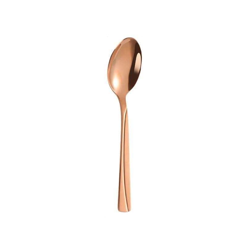 Mirror Finish Rose Gold Plated Stainless Steel Flatware Set Copper Silverware Set Rose Gold Spoon Color Cutlery Set