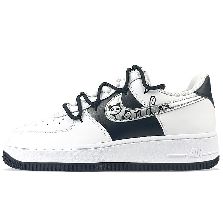 

Nike Air Force 1 Cushioning Abrasion Resistant Cushioning, Wear Resistant Low top Skateboard Shoes Men s Black White FQ4296-101(Team40-) 43