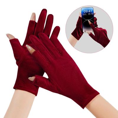 Fashion Warm Women's Winter Gloves Windproof Coldproof Velvet Mittens Lining Fleece Elastic Driving Gloves Outdoor
