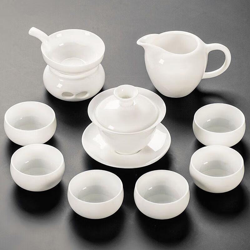 

Qianyu Sheep Fat Jade Porcelain Kung Fu Tea Set