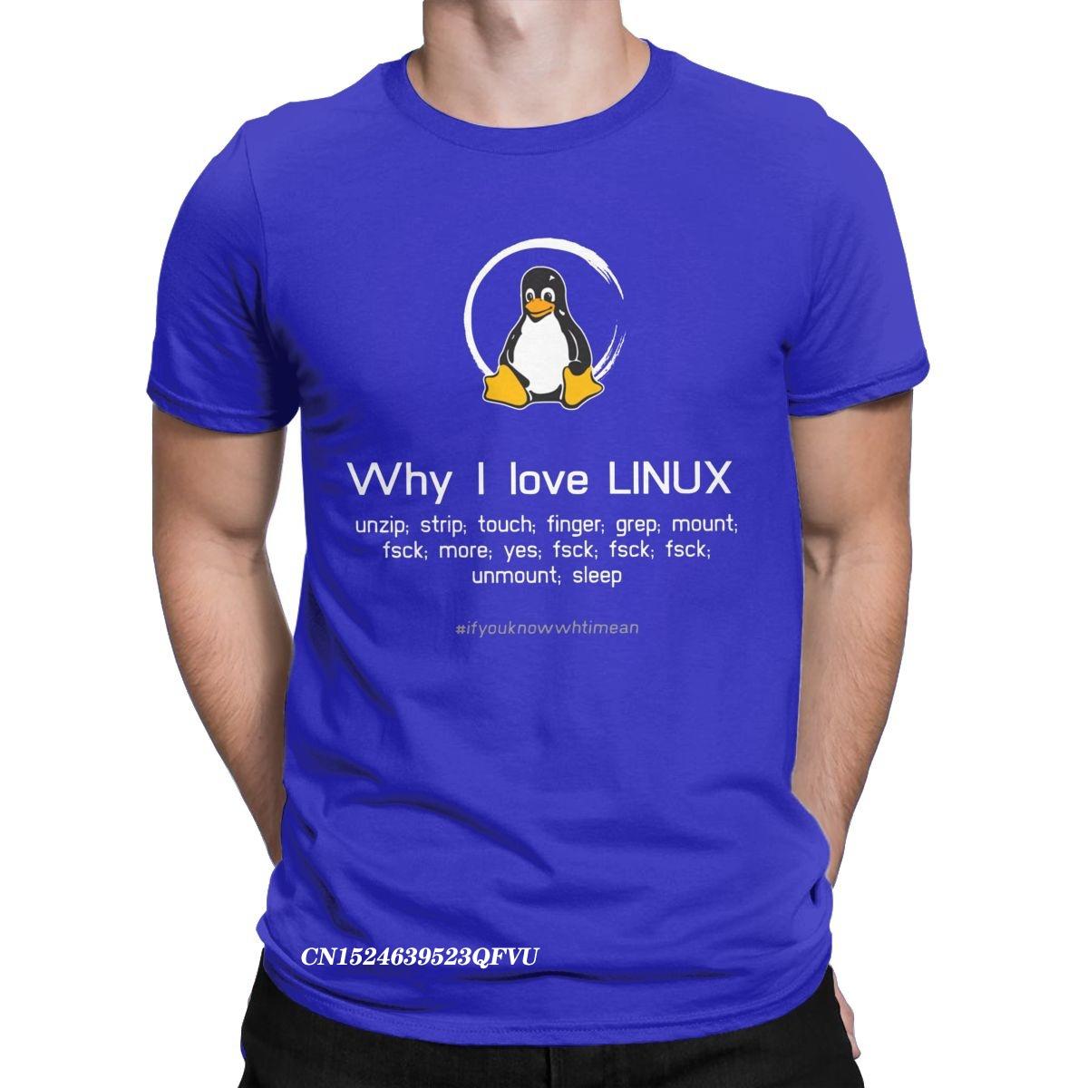 

Мужская футболка Tux Linux Penguin, одежда из хлопка премиум-класса, футболки Harajuku Manga, эстетичные футболки Camisas XXXL синий
