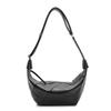 Women's bag solid color dumpling bag 2025 new retro large capacity portable shoulder messenger bag tide