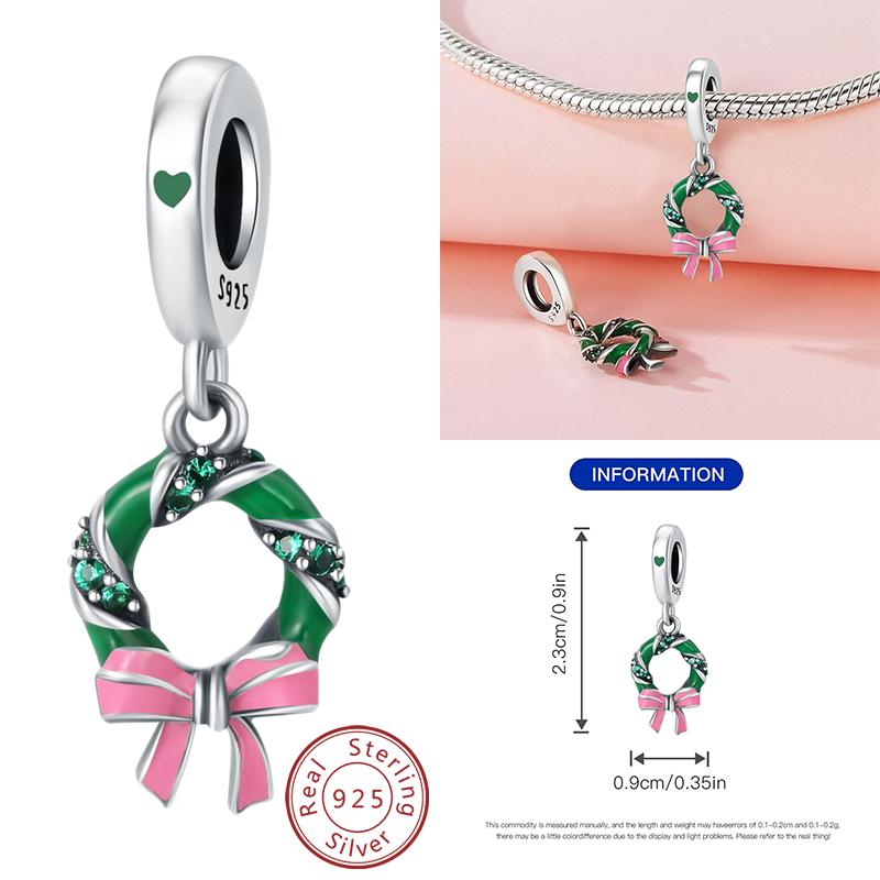 Copper Christmas Charm Beads Fit Original Bracelet Dangle Women Diy Jewelry Christmas Gifts