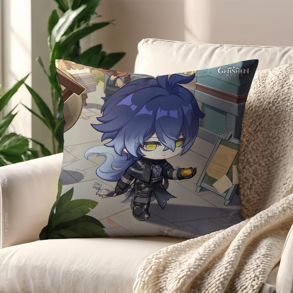 Game Genshin Impact boy cushion cover Pillow Cover Decoration Room Home Sofa living Office Car Nordic Simplicity