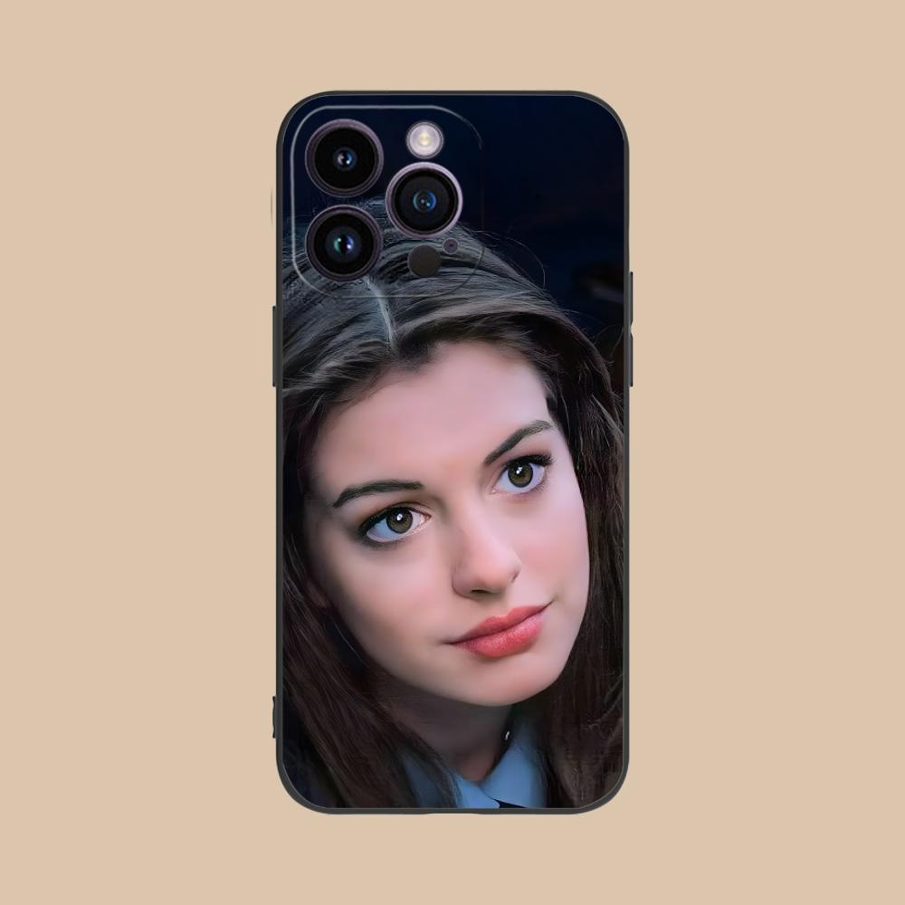 Anne Hathaway Mobile Phone Case for iPhone 17 16 15 14 13 12 11 X XR XS 8 7 Air Pro Max Plus Mini Colorful Cover Luxury Cover