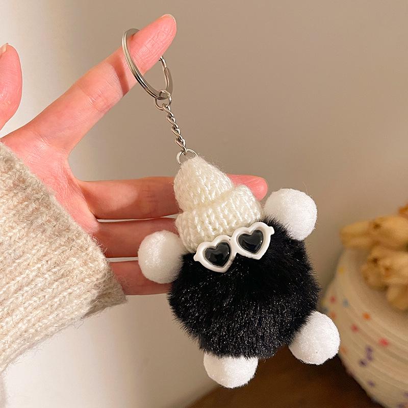 Cute Fur Ball Plush Keychain: Small Doll Pendant for Car, Backpack & More