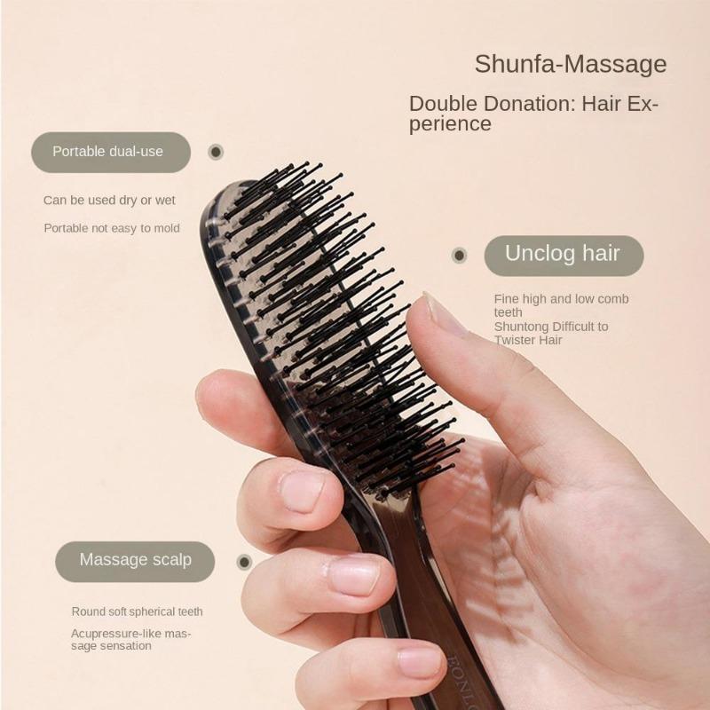 Layered Magic Comb for Dry and Wet Use Scalp Massage Smooth Hair Anti-Static and Volumizing