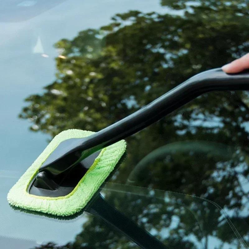 Car Glass Window Cleaning Brush Kit Towel Cars Windshield Wash Tool Skylight Long Handle Wash Tool Auto Glass Wiper for Car Body