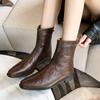 Fashion New Pointed-Toe Sexy Square Heel Casual Work Boots Winter Large Size Comfortable Non-Slip Elegant Horse Boots For Women