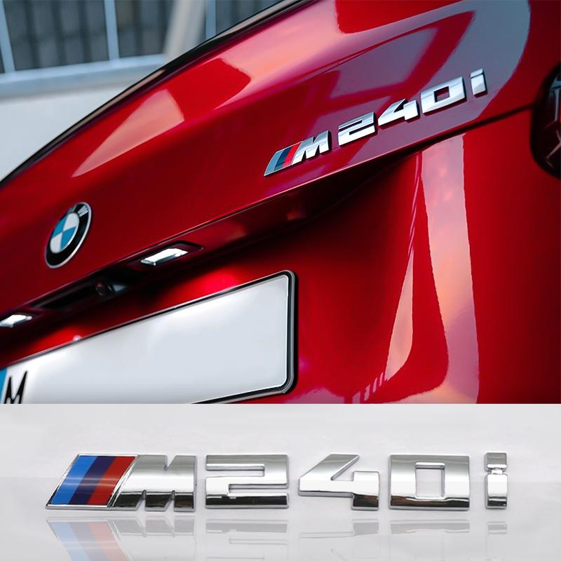 ABS Car Letters M Logo Sticker Rear Trunk Emblem Badge For BMW Mlogo M125i M135i M140i M235i M240i M320i M330i M340i M350i M440i YR53