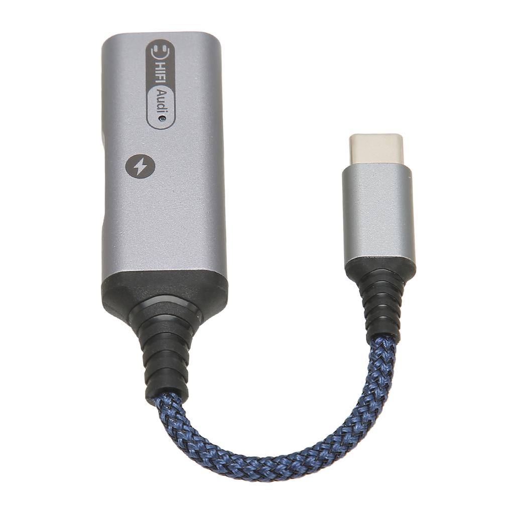 USB C auf 3,5 mm Kopfhörer- und Ladegerät-Adapter 2 in 1 Typ C auf Aux Audio-Buchse und PD 60 W schnell