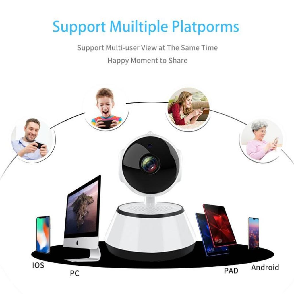 Telecamera WIFI per casa intelligente Telecamera di sorveglianza wireless IP Audio bidirezionale CCTV Pet Baby Monitor Telecamera interna di sicurezza