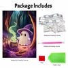 Frameless Pearl Painting Kit Cute Magic Ghost Cauldron Pattern DIY Shiny Bead Canvas Creative Leisure Craft Gift for Adults