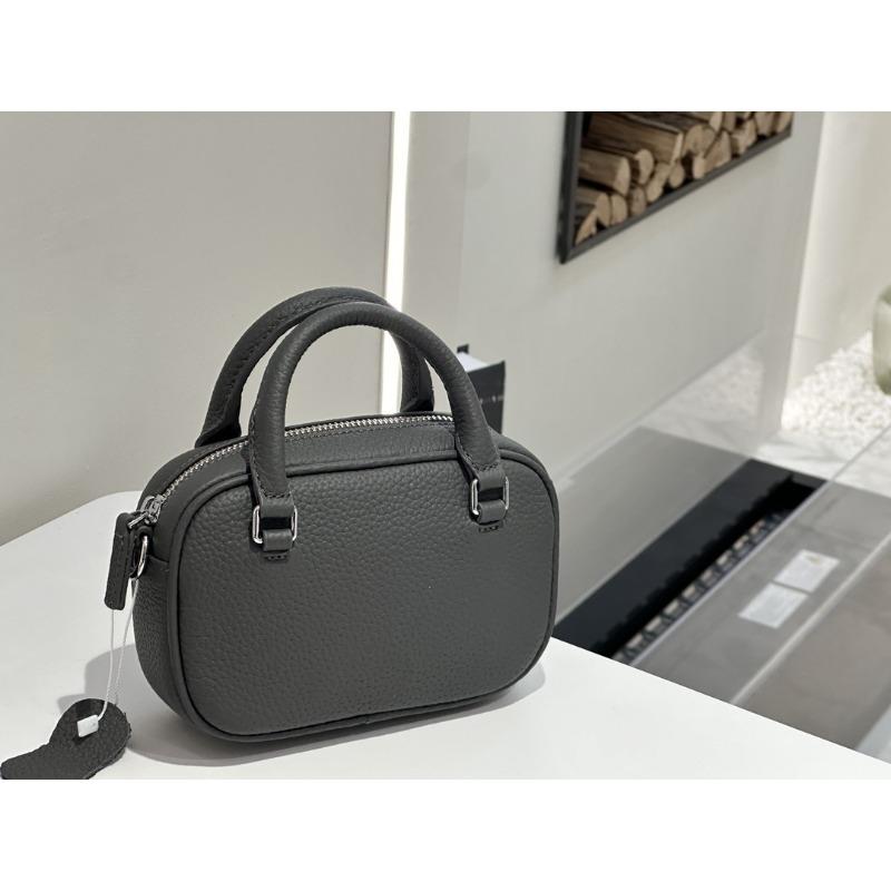 Bowlingtas, Boston Echte Leren Handtas, Niche Enkelvoudige Schouder Crossbody Tas