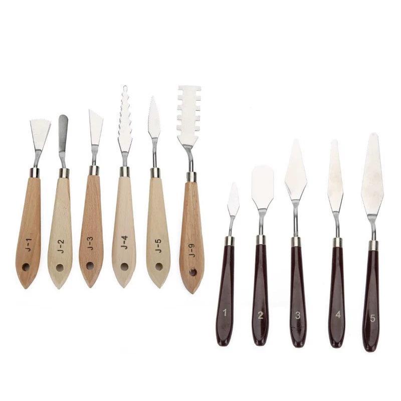 5-Piece Stainless Steel Palette Knife Set for Oil and Gouache Painting