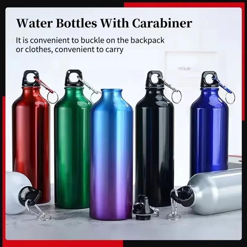 1/2/3PCS Aluminum Outdoor Bike Sports Water Bottle Drinking Kettle Drinking Cup Leakproof Water Jug for Travel Running Camping