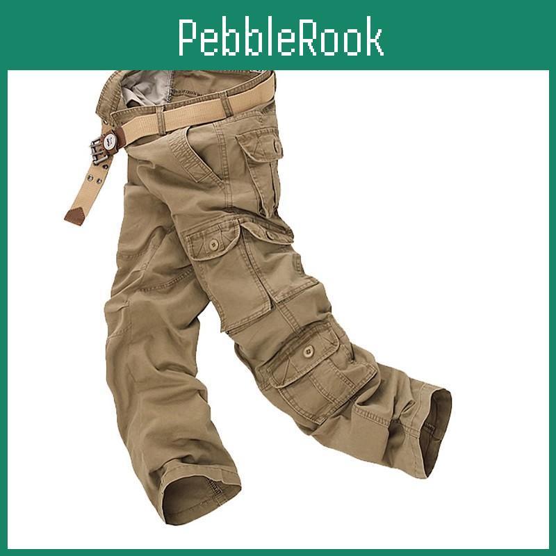 Oustdoor Mens Military Pants Cargo Casual Cotton Multi Pockets Tactical Trousers