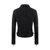 Womens Slim Fit Faux Leather Jacket Thin Winter Outerwear Casual Urban Style