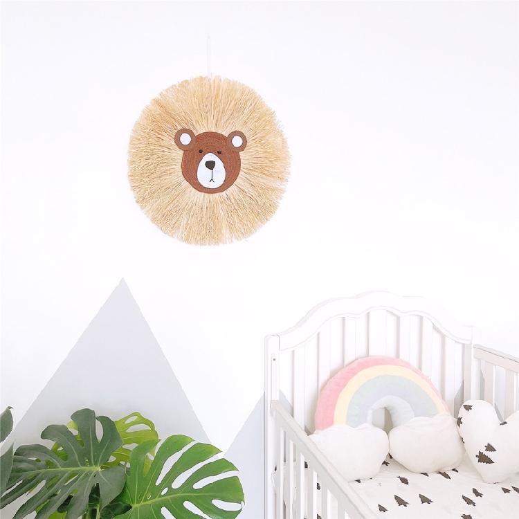 Cartoon Woven Wall Hanging Handmade Raffia Home Children Room Decor Bohemian