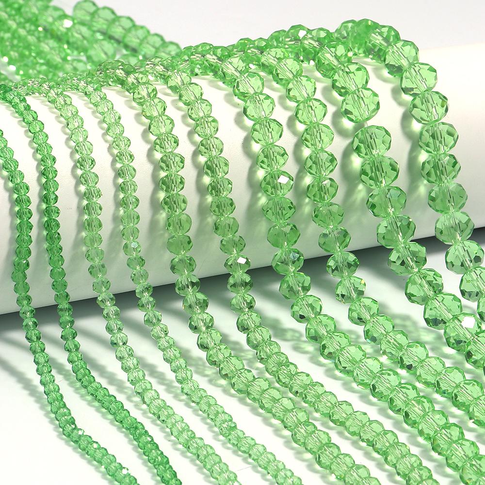 3/4/6/8/10mm Faceted AB Clear Glass Crystal Rondelle Beads Colorful Loose Spacer Beads For Jewelry Making DIY Bracelet Necklace