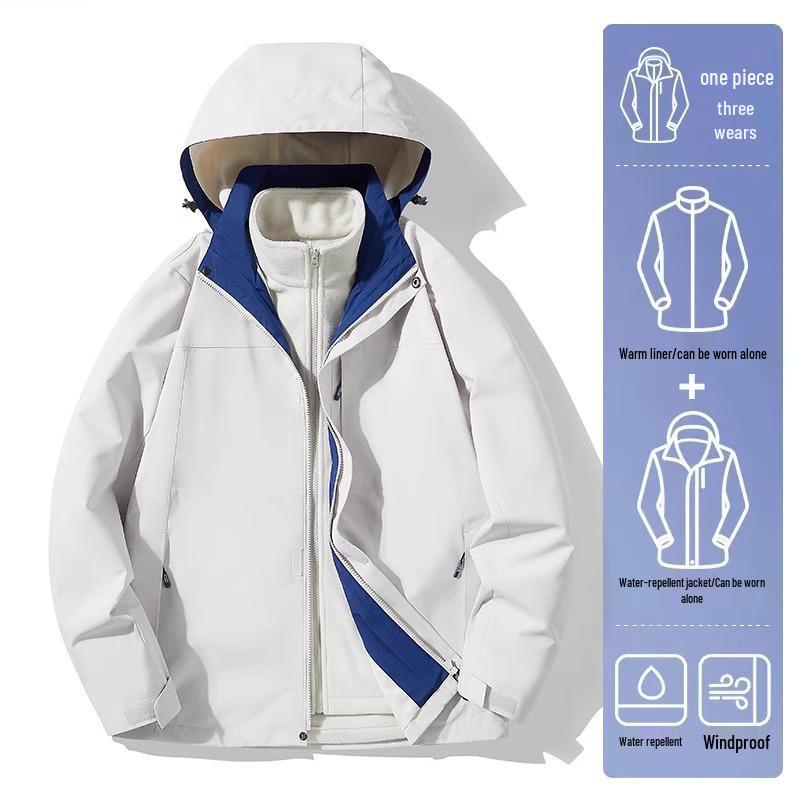 

Женская куртка 3-в-1 с пухом утки HJCAMEL: Ветрозащитный, Водонепроницаемый, Альпинистский костюм для осени/зимы 5XL