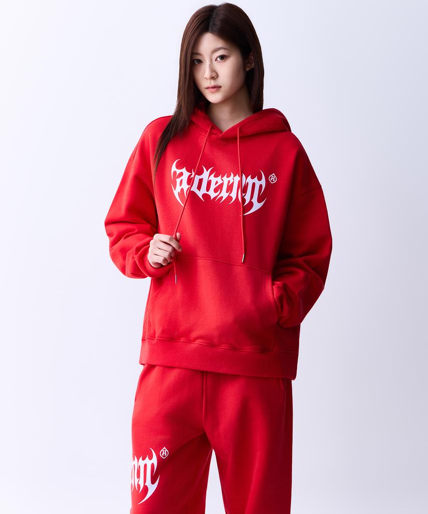 ADERNM Dark Bat Logo Sweatband Pants Red