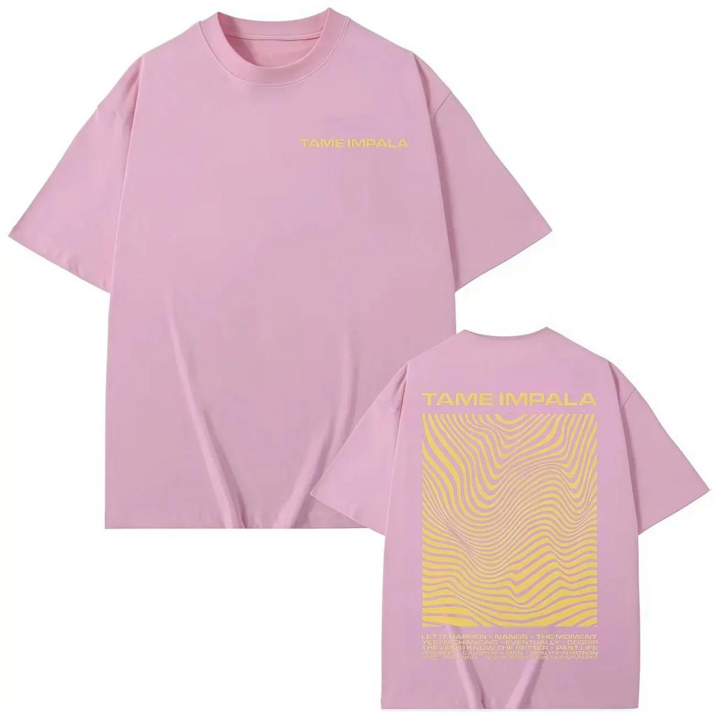 Tame Impala Rock Band Merch TShirt HighQuality Oversized Cotton Short Sleeve Unisex Summer Casual Fashion Streetwear Tshirt