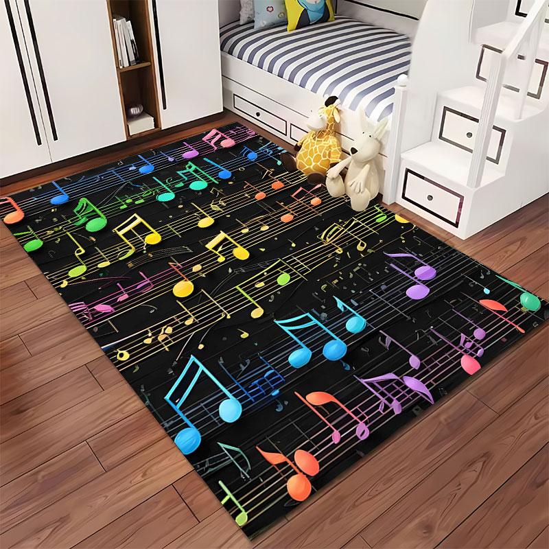 Colorful Music Notes Pattern Suitable As a Non-slip Mat for the Living Room or Bedroom Sofa