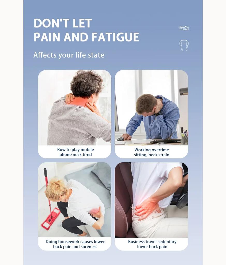 Portable Mini Relaxer Dredge Kneading Smart Electric Wrap Heated Trapezius Muscle Neck Multifunctional Shiatsu Massage Shawl