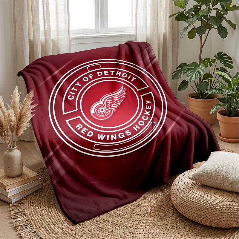 Detroit Red Wings Flanell Fleece Decke Gemütliche Warme Überwurfdecke Für Sofa Bett Reise Ganzjahresgebrauch