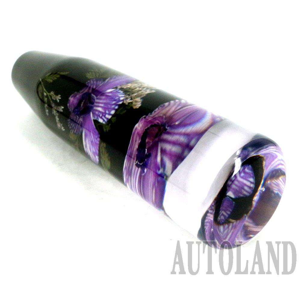 Submerged Flower Shift Real 200mm X 20cm for Manual Transmission and Passenger by AUTOLAND Knob, Orchid, Long, Purple, Transmission/Automatic