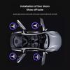 CPSSA1 2Pcs Car Emblem Door Projector Lamps HD LED Welcome Lights For Tesla Model 3 Model Y Model X Model S Cybertruck SpaceX Roadster