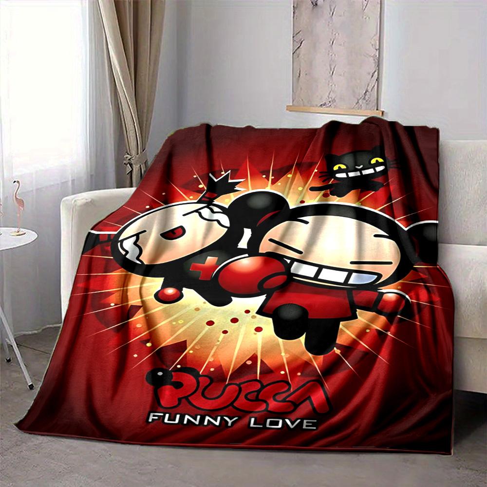 1pc Pucca Blanket Versatile for Couch, Office Bed