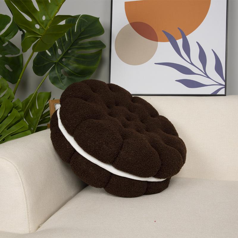 

Simulation Biscuits Lamb Wool Seat Cushion Cushion Sofa Cushion Bed Waist Pillow Throw Pillow Bedside Waist Pillow 37CM