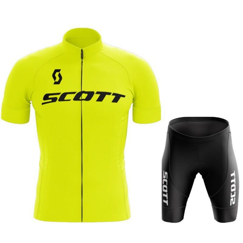 SCOTT Mens Cycling Jersey Short Sleeve Breathable Quick-Dry Performance Bike Shirt Customizable Design