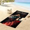 Name Custom Bieber Poster Print Beach Towel, Large Soft Quick Dry Towel for Beach Camping Swimming
