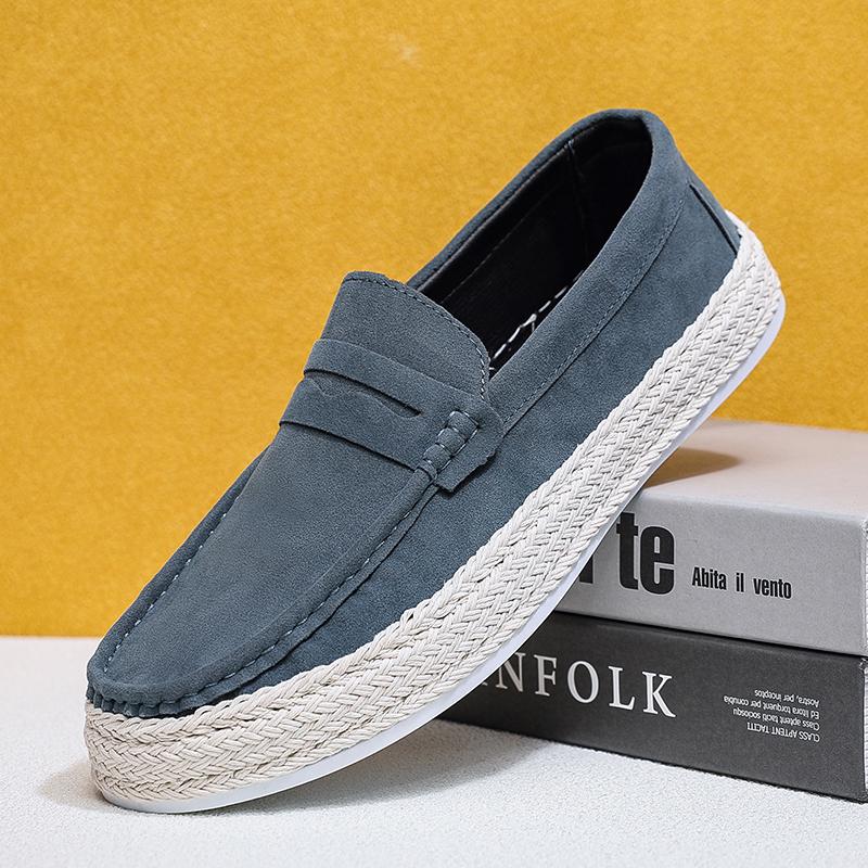 Fashion Men Suede Lightweight Casual Shoes Lazy Shoes Male Breathable Slip-on Men's Driving Shoes Comfortable Loafers Moccasins