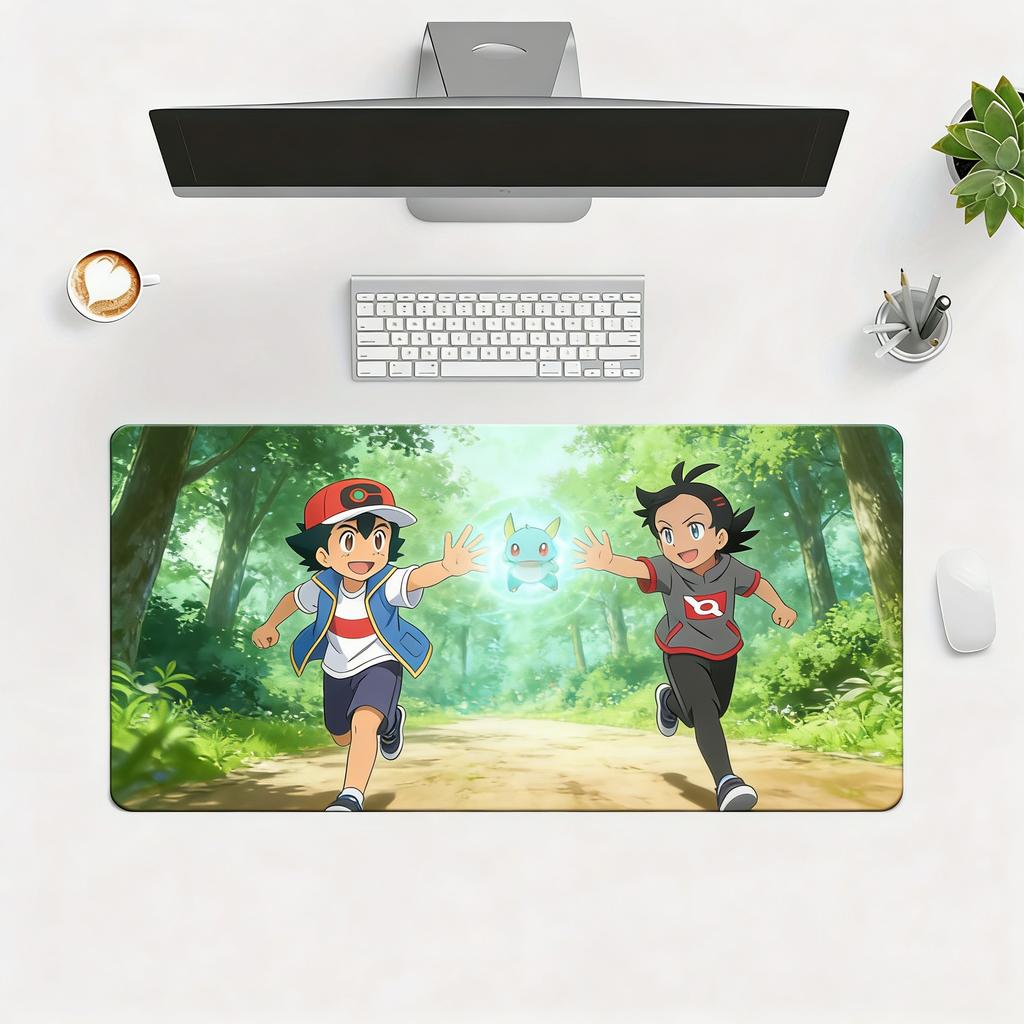 Pokemon Ash Pikachu Gohoh Anime Extended Gaming Mouse Pad Large Desk Mat