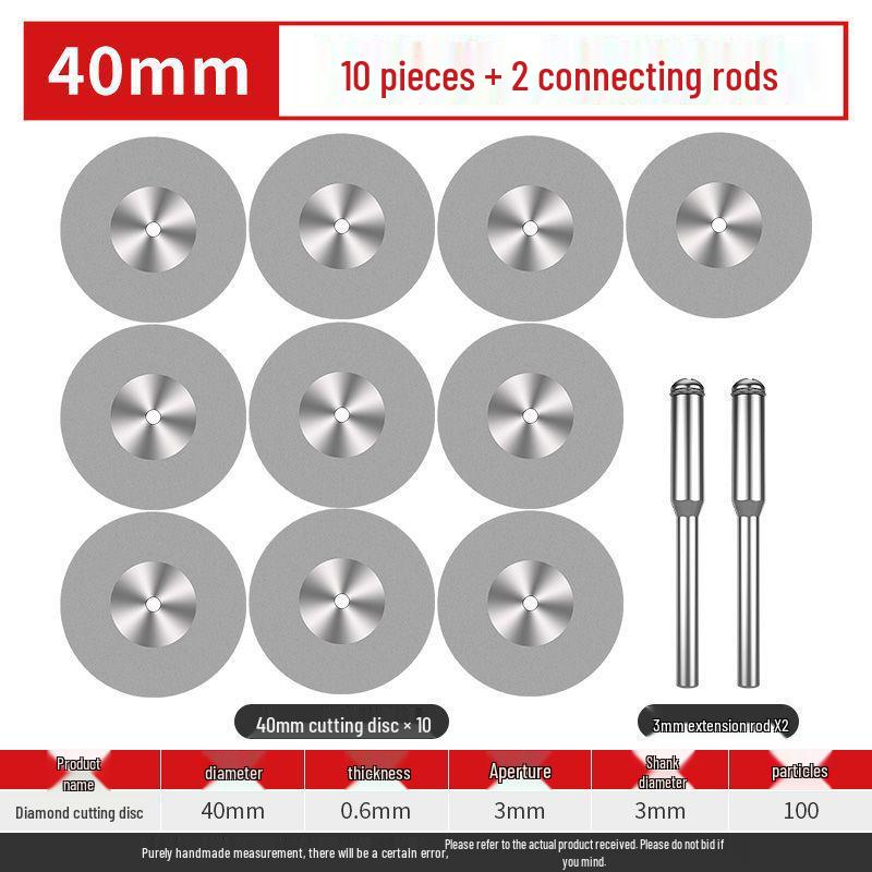 Electric Drill Diamond Cutting Disc & Grinder - Small Saw Blade for Glass, Jade, Grout Cleaning, Sanding & Grinding