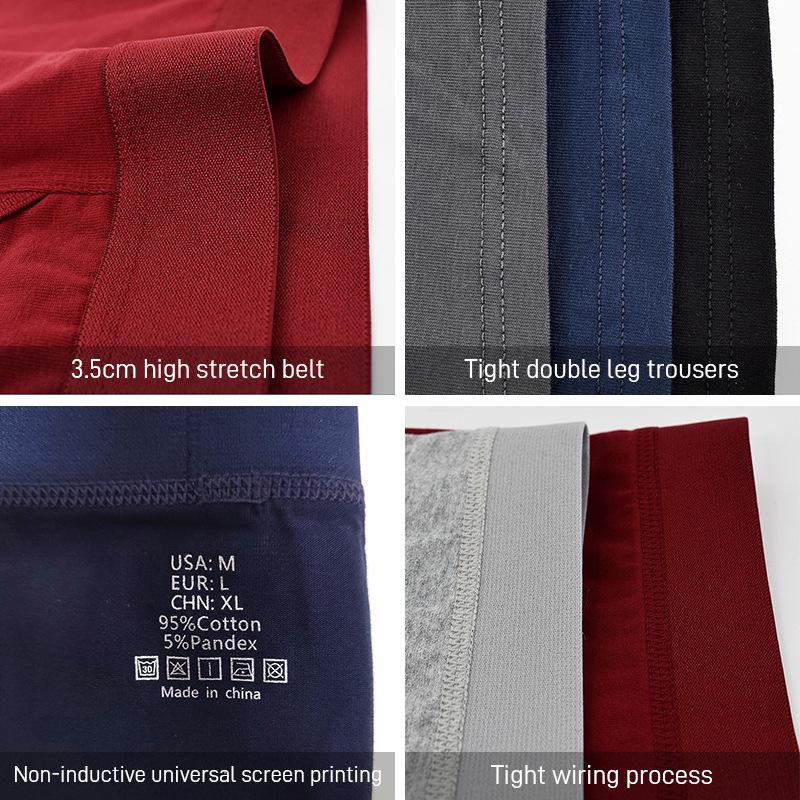 Men's Pure Cotton Breathable Boxer Briefs